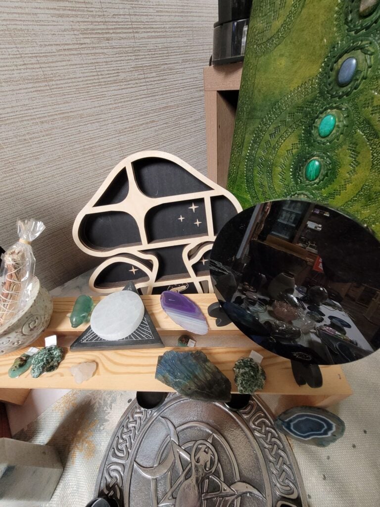 ritual-altar-with-polished-and-raw-gemstones
